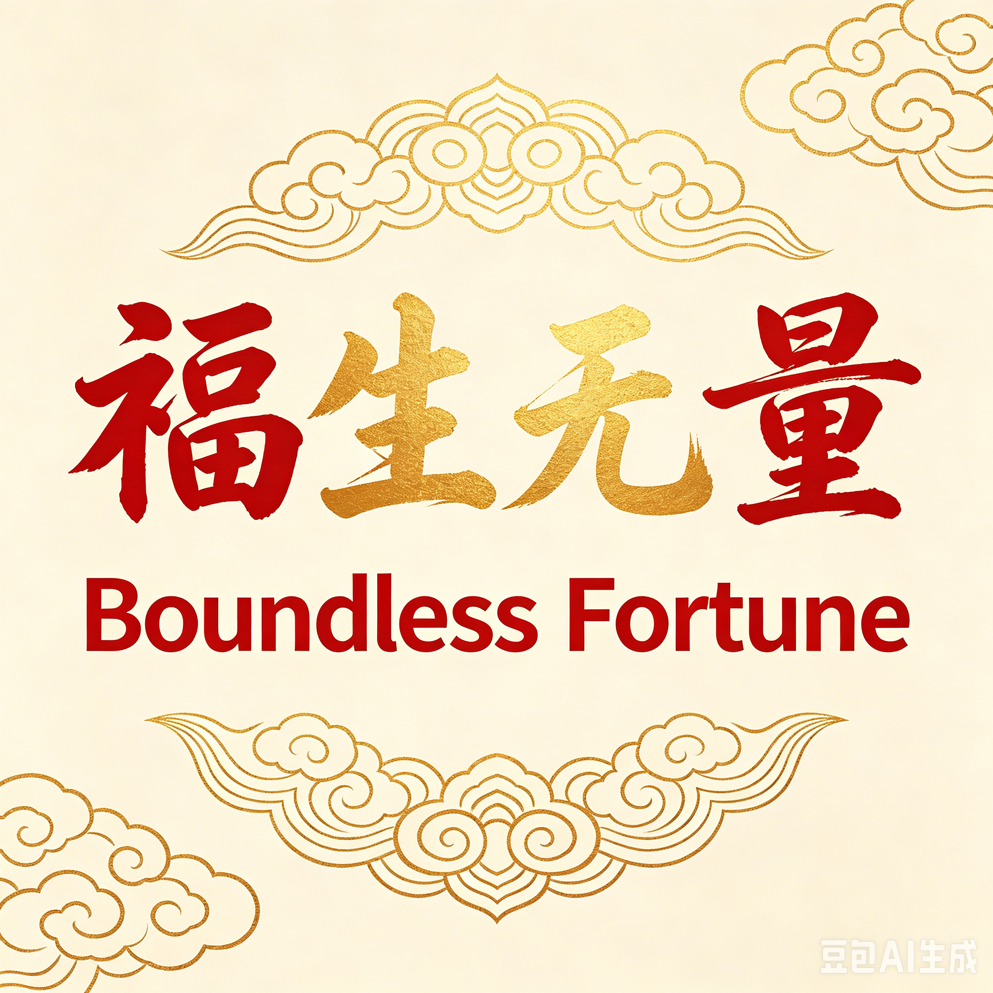 福生無量！ a good bless and good luck for you!